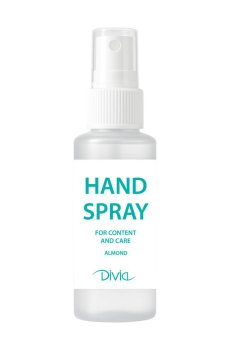 Спрей для рук Divia For Content & Care Hand Spray 02 Almond, 50 мл