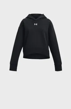 Детское черное худи UA Rival Fleece Crop Hoodie Черный 7 Under Armour 1379517-001