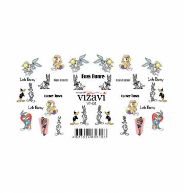 Водные наклейки для ногтей Vizavi Professional VT-04 Водные наклейки для ногтей Vizavi Professional VT-04