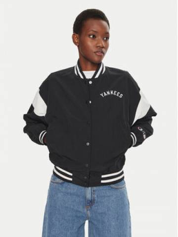 Champion Куртка бомбер Yankees 116470 Чорний Loose Fit Champion Куртка бомбер Yankees 116470 Чорний Loose Fit