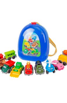 Детский игровой набор TechnoK Транспорт мини, с рюкзаком, от 3 лет (9253)