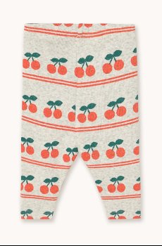 Детские хлопковые леггинсы Tinycottons CHERRY PATTERN RIB BABY PANT