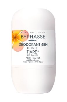 Шариковый дезодорант Byphasse 48H Deodorant Цветы тиаре, женский, 50 мл