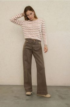 Широкі джинси - коричневий