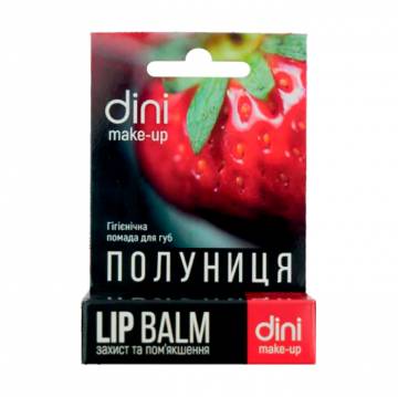 Гигиеническая помада для губ Dini Lip Balm Клубника, 4.5 г Гигиеническая помада для губ Dini Lip Balm Клубника, 4.5 г