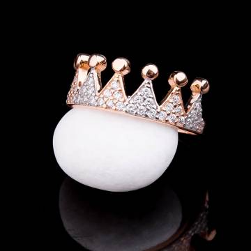 Золотое кольцо "Корона" (фианиты) к03936 Золотое кольцо "Корона" (фианиты) к03936