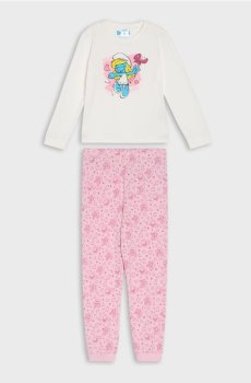 Піжамний комплект із двох предметів The Smurfs - кремовий