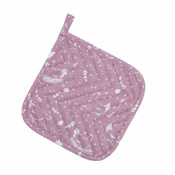 Прихватка кухонная Home Line Курочки, лиловая/махровая сирень, 20*20 см (полупанама) (182610) Прихватка кухонная Home Line Курочки, лиловая/махровая сирень, 20*20 см (полупанама) (182610)
