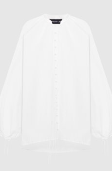 Белая блуза с шелком