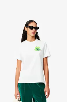 Женская белая футболка Белый 34 Lacoste TF2687001