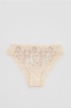 Reserved - Трусики з вишивкою - кремовий - 824HQ-01X