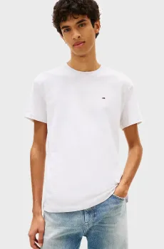 Мужская светло-серая футболка REG SFLAG Серый S Tommy Jeans DM0DM22504