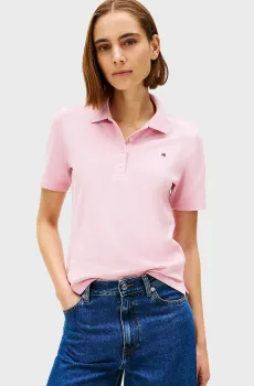 Женское розовое поло 1985 REG PIQUE Розовый M Tommy Hilfiger WW0WW43224