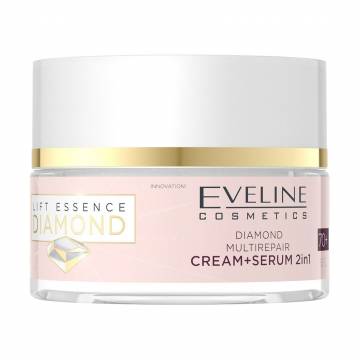 Крем-сыворотка для лица Eveline Cosmetics Lift Essence Diamond Cream + Serum 2 in 1 70+, 50 мл Крем-сыворотка для лица Eveline Cosmetics Lift Essence Diamond Cream + Serum 2 in 1 70+, 50 мл