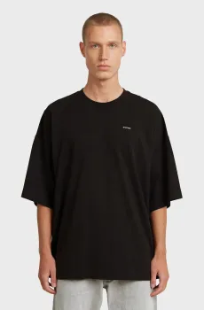 Мужская черная футболка Heavy oversized Черный S G-Star RAW D28607,D709
