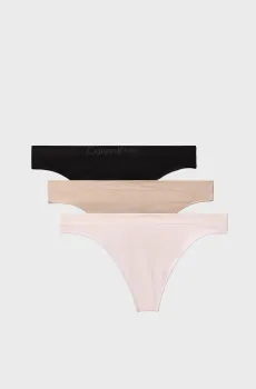 Женские трусики (3 шт) THONG Разноцветный XS Calvin Klein LV00QD5211