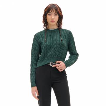 Cropp - Гладкий джемпер - темно-зелений Cropp - Гладкий джемпер - темно-зелений