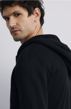 Reserved - Худі на блискавці - чорний - 377HM-99X