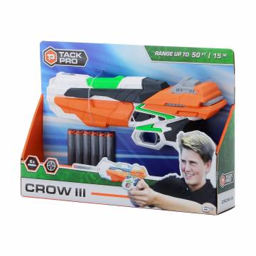 Детский дартбластер Tack Pro Crow III с 6 патронами, от 6 лет, 29 см (6337447) Детский дартбластер Tack Pro Crow III с 6 патронами, от 6 лет, 29 см (6337447)
