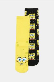 Ребристі шкарпетки 2 pack SpongeBob - різнобарвний