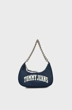 Женская темно-синяя сумка TJW ICONIC SHOULDER BAG CHAIN Синий ONESIZE Tommy Jeans AW0AW16983