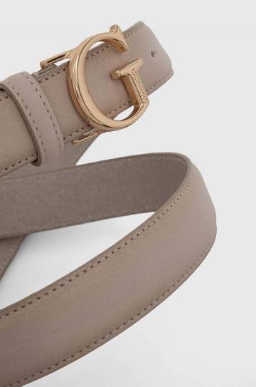 Кожаный ремень Guess женский цвет бежевый Кожаный ремень Guess женский цвет бежевый