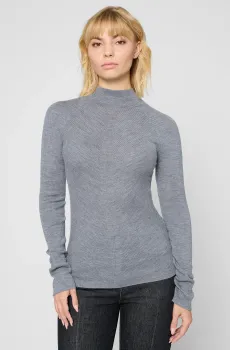 Женский серый шерстяной джемпер Серый XS BOSS 50549166;058