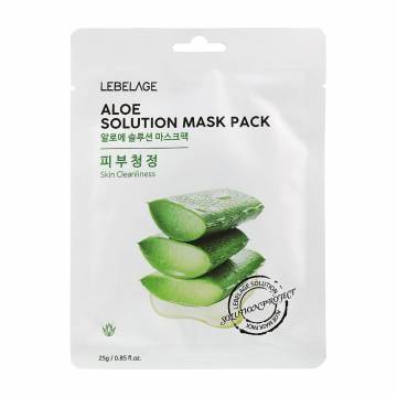 Тканевая маска для лица Lebelage Aloe Solution Mask Pack, 25 г Тканевая маска для лица Lebelage Aloe Solution Mask Pack, 25 г