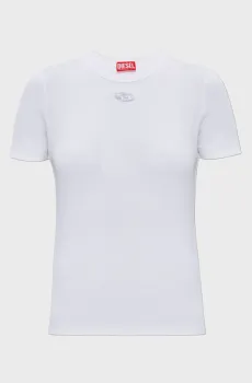 Женская белая футболка RIBBER Белый M Diesel A21723 0EJAI
