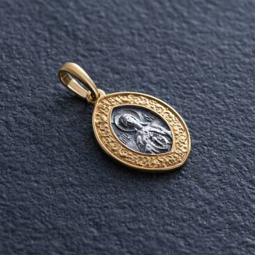 Серебряная ладанка с чернением и позолотой 131808 Серебряная ладанка с чернением и позолотой 131808