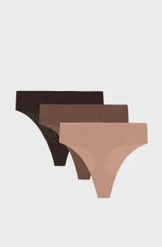 Женские трусики (3 шт) UA PURE STRETCH MESH THONG 3pk Разноцветный XS Under Armour 1390412-673