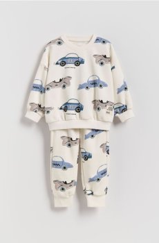 Reserved - Бавовняний комплект із принтом - кремовий - 493HK-01X