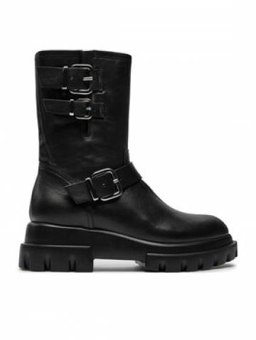 AGL Ботильйони Chunky Biker D756589PGKD0711013 Чорний AGL Ботильйони Chunky Biker D756589PGKD0711013 Чорний