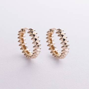 Серьги - кольца в желтом золоте с09059 Серьги - кольца в желтом золоте с09059