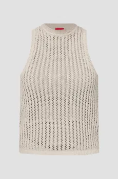 Женский бежевый топ Бежевый L HUGO 50489899;265