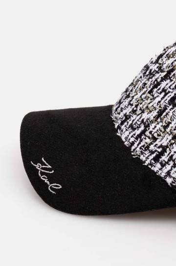 Шапка с примесью шерсти Karl Lagerfeld цвет чёрный 246W3409 Шапка с примесью шерсти Karl Lagerfeld цвет чёрный 246W3409