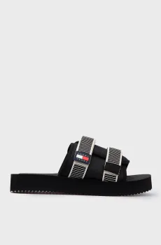 Мужские черные слайдеры TJM SANDAL CASUAL Черный 45 Tommy Jeans EM0EM01389