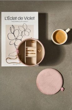 Круглий органайзер для прикрас - рожевий