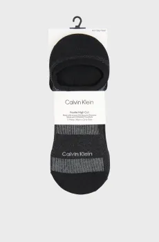 Мужские черные следы (2 пары) FOOTIE SUMMER RIB Черный ONESIZE Calvin Klein 701237869