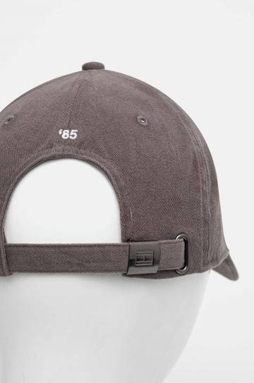Хлопковая кепка Tommy Hilfiger цвет синий однотонная AM0AM12531 Хлопковая кепка Tommy Hilfiger цвет синий однотонная AM0AM12531