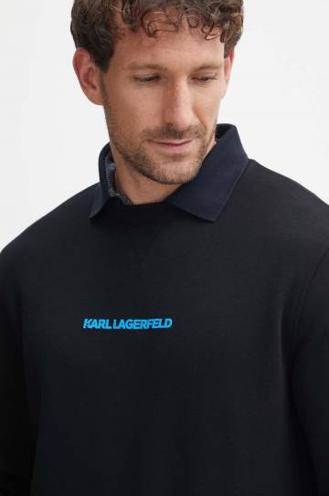 Кофта Karl Lagerfeld мужская цвет чёрный с принтом 543910.705404 Кофта Karl Lagerfeld мужская цвет чёрный с принтом 543910.705404