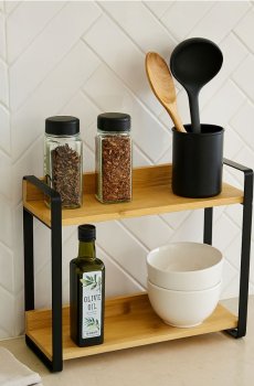 Дворівнева полиця - чорний