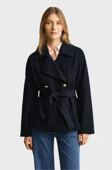 Женский темно-синий тренч FLUID Синий XS Gant 4700409