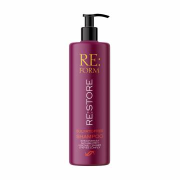 Бессульфатний шампунь для волос Re:Form Re:store Shampoo Восстановления и заполнения, 400 мл Бессульфатний шампунь для волос Re:Form Re:store Shampoo Восстановления и заполнения, 400 мл