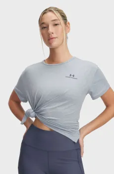 Женская серая футболка UA Vanish Energy SS 2.0 Серый S Under Armour 1379141-044