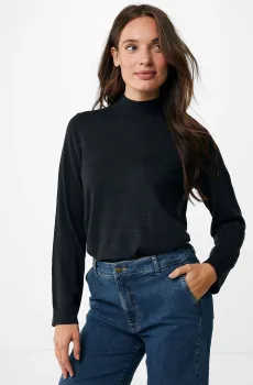 Женский черный шерстяной гольф Черный S Mexx MF006605343W