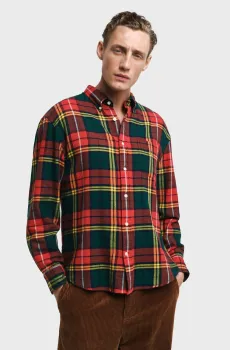 Мужская рубашка в клетку REL TWILL TARTAN SHIRT Разноцветный L Gant 3240228