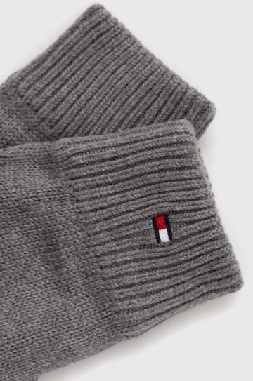 Перчатки с примесью кашемира Tommy Hilfiger мужские цвет серый Перчатки с примесью кашемира Tommy Hilfiger мужские цвет серый