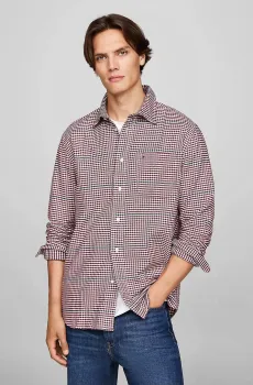 Мужская рубашка в клетку BRUSHED GINGHAM OVERCHECK Разноцветный M Tommy Hilfiger MW0MW37324