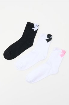 Високі шкарпетки з мотивом бантиків 3 pack - різнобарвний